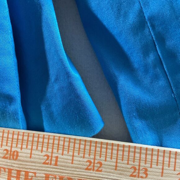 Susan Graver Style Blazer Coat Jacket Women Medium Teal Blue Notched Collar - Picture 10 of 11